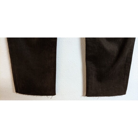 NWT~ZARA Chocolate Brown High-Rise Cropped Flare Stretch Denim Jeans 40/8 - Picture 6 of 11